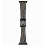 For Apple Watch 46mm / 49mm / 45mm / 44mm Magnetic Parachute Buckle Litchi Genuine Leather Watch Band(Grey)