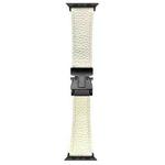 For Apple Watch 42mm / 41mm / 40mm / 38mm Magnetic Parachute Buckle Litchi Genuine Leather Watch Band(Beige)