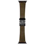 For Apple Watch 42mm / 41mm / 40mm / 38mm Magnetic Parachute Buckle Litchi Genuine Leather Watch Band(Coffee)