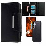 For Samsung Galaxy S25+ 5G Multifunctional 7-Card Wallet Leather Phone Case(Black)