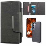 For Samsung Galaxy S25+ 5G Multifunctional 7-Card Wallet Leather Phone Case(Grey)
