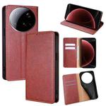 For Xiaomi 15 Ultra Gloss Oil Solid Color Magnetic Leather Phone Case(Brown)