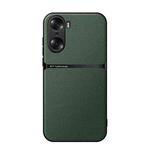 For Honor 60 Litchi Leather Magnetic Full Coverage Shockproof Phone Case(Green)