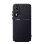 For Honor 80 Pro Litchi Leather Magnetic Full Coverage Shockproof Phone Case(Black)