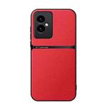 For Honor 100 Litchi Leather Magnetic Full Coverage Shockproof Phone Case(Red)