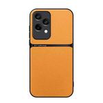 For Honor 200 Lite Global Litchi Leather Magnetic Full Coverage Shockproof Phone Case(Yellow)