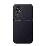 For Honor 200 Litchi Leather Magnetic Full Coverage Shockproof Phone Case(Black)