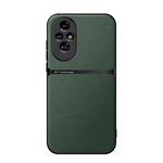 For Honor 200 Litchi Leather Magnetic Full Coverage Shockproof Phone Case(Green)