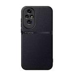 For Honor 200 Pro Litchi Leather Magnetic Full Coverage Shockproof Phone Case(Black)