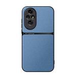 For Honor 200 Pro Litchi Leather Magnetic Full Coverage Shockproof Phone Case(Blue)