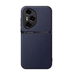 For Honor 300 Pro Litchi Leather Magnetic Full Coverage Shockproof Phone Case(Navy Blue)