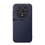 For Honor Magic3 Pro Litchi Leather Magnetic Full Coverage Shockproof Phone Case(Navy Blue)