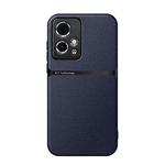 For Honor 90 GT Litchi Leather Magnetic Full Coverage Shockproof Phone Case(Navy Blue)