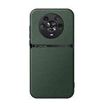 For Honor Magic4 Litchi Leather Magnetic Full Coverage Shockproof Phone Case(Green)