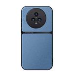 For Honor Magic5 Litchi Leather Magnetic Full Coverage Shockproof Phone Case(Blue)