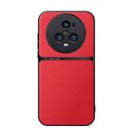 For Honor Magic5 Pro Litchi Leather Magnetic Full Coverage Shockproof Phone Case(Red)