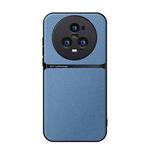 For Honor Magic5 Pro Litchi Leather Magnetic Full Coverage Shockproof Phone Case(Blue)