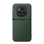 For Honor Magic6 Litchi Leather Magnetic Full Coverage Shockproof Phone Case(Green)