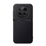 For Honor Magic7 Litchi Leather Magnetic Full Coverage Shockproof Phone Case(Black)