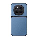 For Honor Magic7 Pro Litchi Leather Magnetic Full Coverage Shockproof Phone Case(Blue)