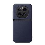 For Honor Magic7 Pro Litchi Leather Magnetic Full Coverage Shockproof Phone Case(Navy Blue)