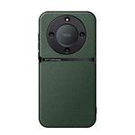 For Honor X9a Litchi Leather Magnetic Full Coverage Shockproof Phone Case(Green)