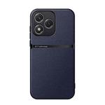 For Honor 400 Lite Global Litchi Leather Magnetic Full Coverage Shockproof Phone Case(Navy Blue)