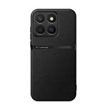 For Honor X8c 4G Litchi Leather Magnetic Full Coverage Shockproof Phone Case(Black)