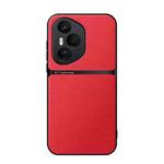 For Honor 400 Pro Global 160.8mm Litchi Leather Magnetic Full Coverage Shockproof Phone Case(Red)