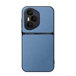 For Honor 400 Pro Global 160.8mm Litchi Leather Magnetic Full Coverage Shockproof Phone Case(Blue)