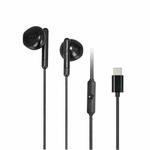 awei PC-6T Type-C Interface Mini Stereo In-Ear Wired Earphone, Length:1.2m(Black)