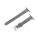 For Apple Watch 46mm / 49mm / 45mm / 44mm Matte Genuine Leather Watch Band(Grey)