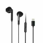 awei PC-7T Type-C Interface Mini Stereo In-Ear Wired Earphone, Length:1.2m(Black)