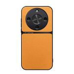 For Huawei Maimang 30 Litchi Leather Magnetic Full Coverage Shockproof Phone Case(Yellow)