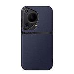 For Huawei Pura 70 Ultra Litchi Leather Magnetic Full Coverage Shockproof Phone Case(Navy Blue)