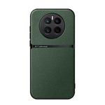 For Huawei Mate 50 Litchi Leather Magnetic Full Coverage Shockproof Phone Case(Green)