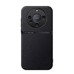 For Huawei Mate 60 Litchi Leather Magnetic Full Coverage Shockproof Phone Case(Black)