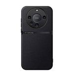 For Huawei Mate 60 Pro Litchi Leather Magnetic Full Coverage Shockproof Phone Case(Black)