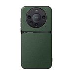 For Huawei Mate 60 Pro Litchi Leather Magnetic Full Coverage Shockproof Phone Case(Green)