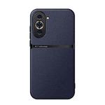 For Huawei nova 10 Pro Litchi Leather Magnetic Full Coverage Shockproof Phone Case(Navy Blue)