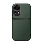 For Huawei nova 12 / nova 13 Litchi Leather Magnetic Full Coverage Shockproof Phone Case(Green)