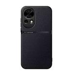 For Huawei nova 12 Pro Litchi Leather Magnetic Full Coverage Shockproof Phone Case(Black)