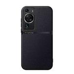 For Huawei P60 Pro Litchi Leather Magnetic Full Coverage Shockproof Phone Case(Black)