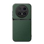 For Huawei Mate 70 Pro Litchi Leather Magnetic Full Coverage Shockproof Phone Case(Green)