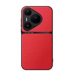 For Huawei Pura 80 Pro 5G Litchi Leather Magnetic Full Coverage Shockproof Phone Case(Red)