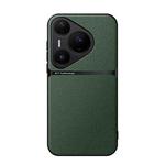 For Huawei Pura 80 Pro 5G Litchi Leather Magnetic Full Coverage Shockproof Phone Case(Green)