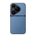 For Huawei Pura 80 Pro 5G Litchi Leather Magnetic Full Coverage Shockproof Phone Case(Blue)
