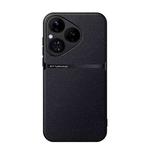 For Huawei Pura 80 5G Litchi Leather Magnetic Full Coverage Shockproof Phone Case(Black)