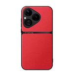 For Huawei Pura 80 5G Litchi Leather Magnetic Full Coverage Shockproof Phone Case(Red)