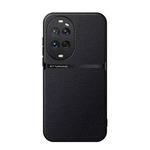 For Huawei nova 14 Ultra Litchi Leather Magnetic Full Coverage Shockproof Phone Case(Black)
